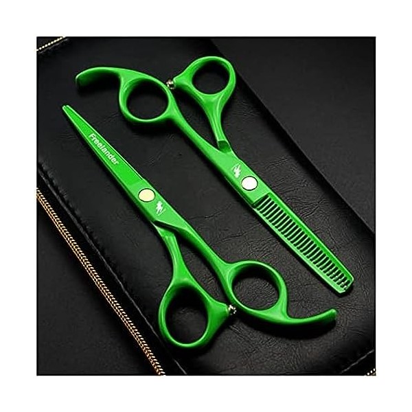 Ciseaux De Cheveux Professionnels Coupe Barber Vert 5,5 Pouces Ciseaux De Cheveux Ciseaux De Salon Ciseaux Amincissants Cisea