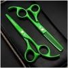 Ciseaux De Cheveux Professionnels Coupe Barber Vert 5,5 Pouces Ciseaux De Cheveux Ciseaux De Salon Ciseaux Amincissants Cisea