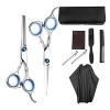 MKYOKO 9PCS / Set Professional Hairdressinghaircutting Scissors Kit Hair Cuttinghaircutting Scissors Brosse à Cheveux Pince à