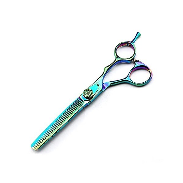 Générique Ciseaux de Coiffeur Verts de 6 Pouces, Ciseaux à Dents, Ciseaux Amincissants, Ciseaux Plats, spéciaux pour Les cisa