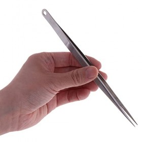 VANGLI Tweezers 18cm long stainless steel electronic pointed straight tweezers