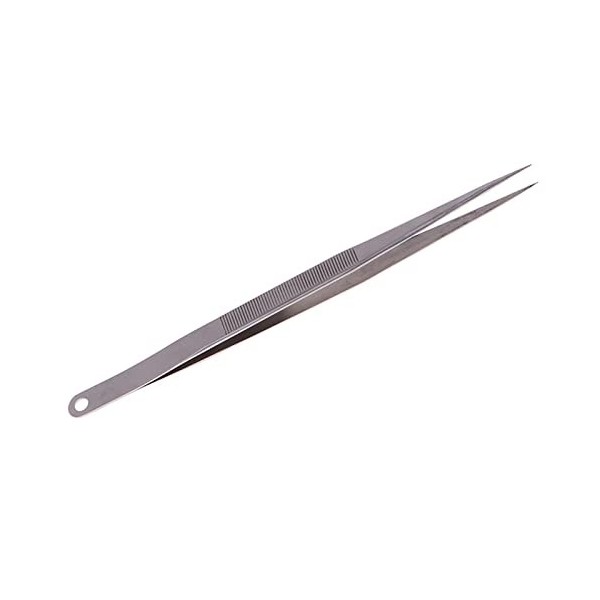 VANGLI Tweezers 18cm long stainless steel electronic pointed straight tweezers