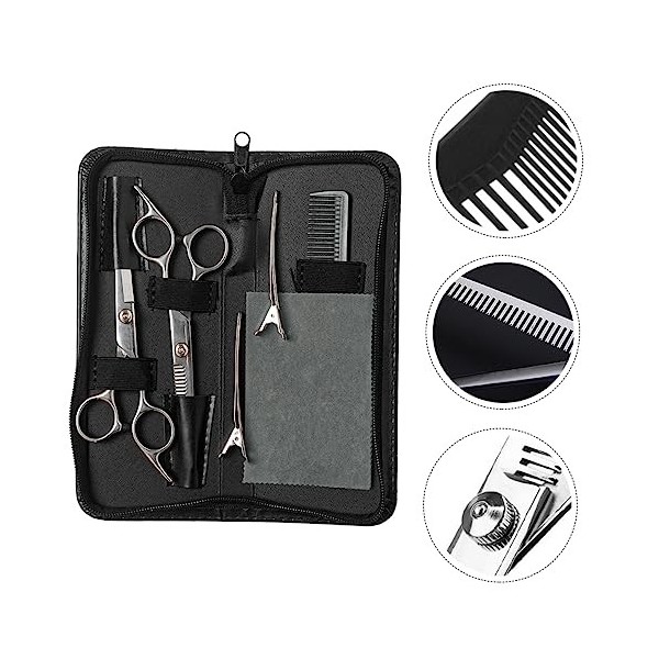 FRCOLOR 21 Pcs Combinaison Coupe De Cheveux En Acier Inoxydable Ensemble Coupe De Cheveux Ciseaux Kit Ciseaux En Acier Inoxyd