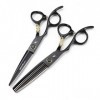 KOAIEZ 6,0 Pouces Professional Black Hair Cutting Left Hand Sceaux Sets, Cisailles De Barbier Gauche en Acier Inoxydable, T