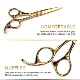 Générique Professionnel 6 Pouces Coupe de Cheveux Ciseaux Sac en Cuir en Acier Inoxydable Salon de Coiffure Outils daminciss