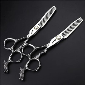 AIVYNA Ciseaux de Coiffure Professionnel Coupe de Cheveux Dents Ciseaux kit Acier Inoxydable Hommes et Femmes Coupe de Cheveu