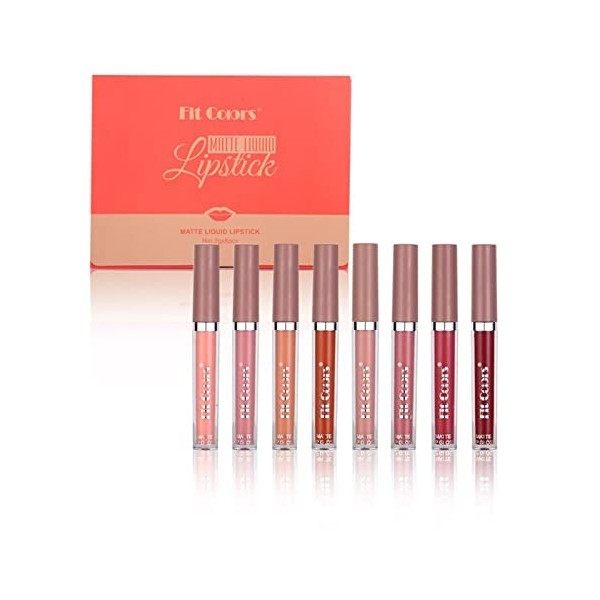 Coffret Maquillage Lèvres, 12Pcs Rouge à Lèvres Liquide Mat Lip Gloss et Crayon À Lèvres, Makeup Lipstick Matte Couvrant Long