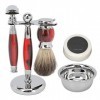 Barbe Bol Brosse Ensemble Nettoyage Efficace Barbe Brosse Bol Kit Résine Portable Voyage Alliage Titulaire pour Hommes