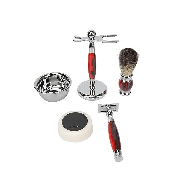 Barbe Bol Brosse Ensemble Nettoyage Efficace Barbe Brosse Bol Kit Résine Portable Voyage Alliage Titulaire pour Hommes