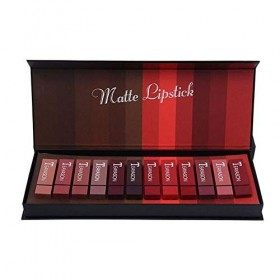 12 Couleurs Étanche Longue Durée Durable Mat Rouge À Lèvres Sexy Hydratant Rouge À Lèvres Brillant À Lèvres Ensemble avec Boî