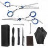 Iwinna Hair Cutting Scissors Set Professional Stainless Steel Hairdresser Shears Set for with Comb Clips Barber Cape Brush Cl