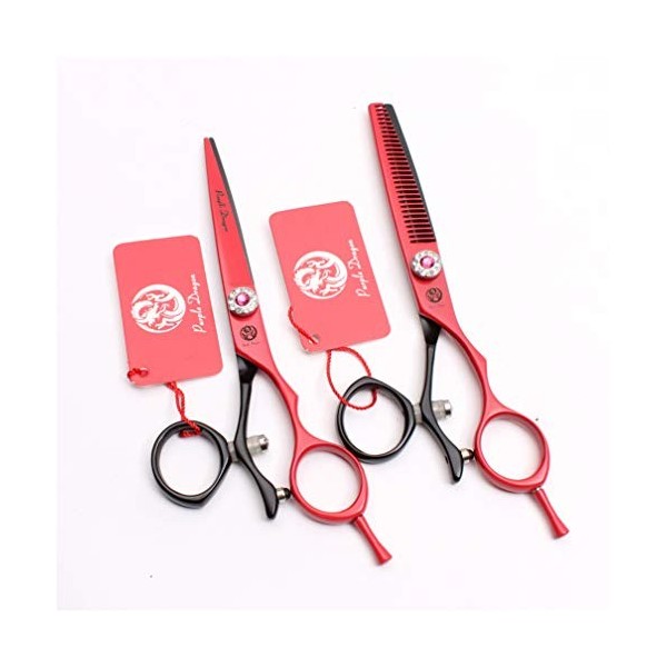 Professionnel Coupe de Cheveux 5.5/6.0 Pouces Barber Ciseaux Amincissants Ciseaux Haut de Gamme 440C Set Acier Coiffure Styli