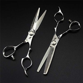Ciseaux de Coiffure Professional Premium 6.0 Pouces dimportation poignée Set 440C Styliste Barber Scissor Texture Dilution C