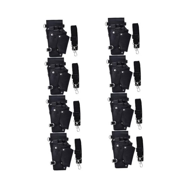 FRCOLOR 6 Pcs Fanny Pack À Ciseaux Ciseaux De Baber Sac De Messager Noir Ceinture À Outils De Coiffure Porte-Ceinture À Cisea