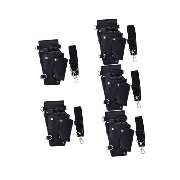 FRCOLOR 6 Pcs Fanny Pack À Ciseaux Ciseaux De Baber Sac De Messager Noir Ceinture À Outils De Coiffure Porte-Ceinture À Cisea