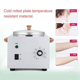 Chauffe-Cire Machine Chauffe-Cire à Un Pot Épilatoire, 150W Chauffe-Cire Épilatoire Métal Grande Capacité Chauffe-Cire À Fusi