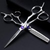 KOAIEZ Ensembles De Ciseaux De Coupe De Cheveux De 5,5/6,0 Pouces Argent , Cisaillements De Coiffure Multifonctionnels 440C 