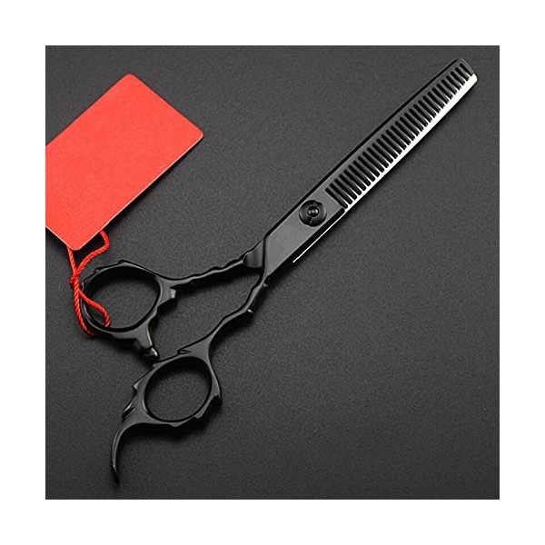 ciseaux de coiffeur Ciseaux de coupe de cheveux, 6 pouces professionnels Japon 440c Ciseaux de salon de coiffure noirs coupan