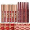 6 Couleur Set Makeup Rouge à Lèvres Liquide Mat Lip Gloss, Coffret Cadeaux Maquillage Rouge À Lèvres Mat Poudré Couleur Ultra