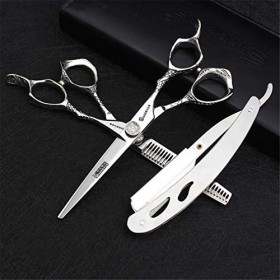 Ciseaux De Coupe De Cheveux Set, Coupe Professionnelle + Dilution Ciseaux Ensembles Outils Salon, Coiffure Texturizing Salon 