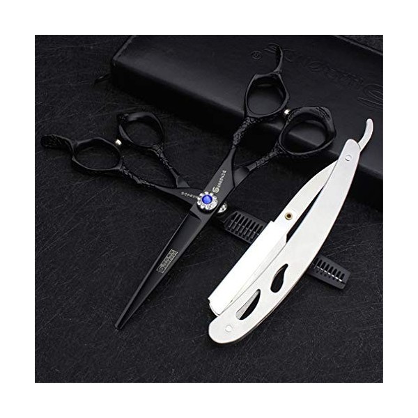 Ciseaux De Coupe De Cheveux Set, Coupe Professionnelle + Dilution Ciseaux Ensembles Outils Salon, Coiffure Texturizing Salon 