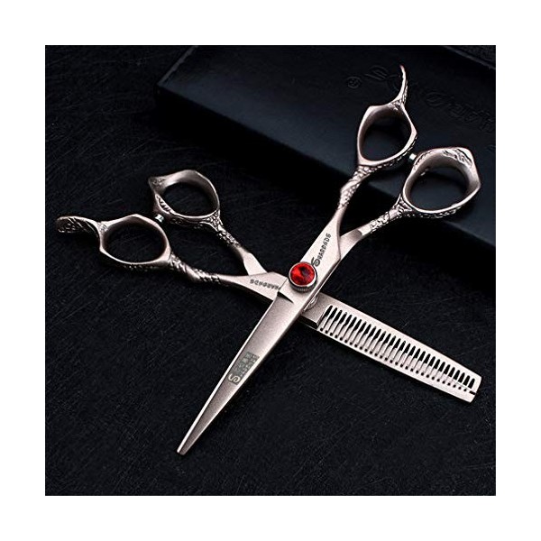 Ciseaux De Coupe De Cheveux Set, Coupe Professionnelle + Dilution Ciseaux Ensembles Outils Salon, Coiffure Texturizing Salon 