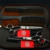 Professionnel Haut de Gamme gauchère 5.5/6.0 Pouces Silver Set Plum poignée Salon de Coiffure Ciseaux de Coiffure Salon de Co