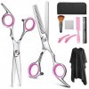 ZJZ 10 pièces/Ensemble Ensemble de Ciseaux de Coiffeur, Ensemble doutils de Ciseaux de Coupe de Cheveux Professionnels, kit 