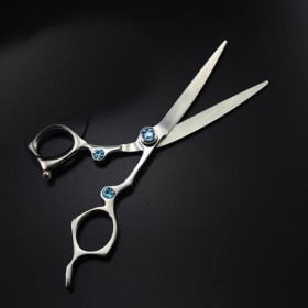 Ciseaux à cheveux personnalisés 6.0 pouces 440C, ciseaux plats, ciseaux à frange