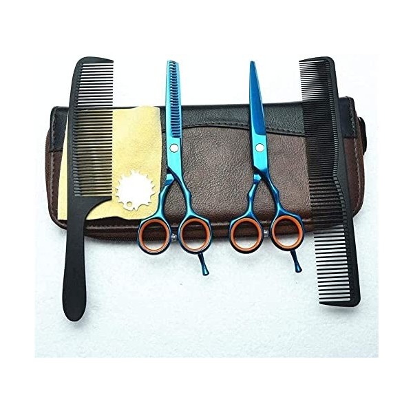 Ciseaux de barbier Ciseaux de coiffure professionnels Argent Ciseaux à feuilles de saule de 6 pouces Ciseaux à graisse simple