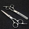 Ciseaux de barbier 6 pouces ciseaux de coiffure professionnels ciseaux plats + ciseaux à dents ensemble doutils de coiffure 