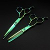 RIJPEX Kit de Ciseaux de Coupe de Cheveux Professionnel Japon 440c Ciseaux de Cheveux Verts pour Gaucher Coupe de Cheveux Ami