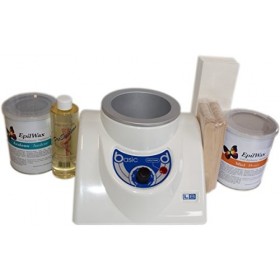 EpilWax – Kit epilation complet à la cire jetable liposoluble - epilateur chauffe cire epilation professionnelle grande Cuve 