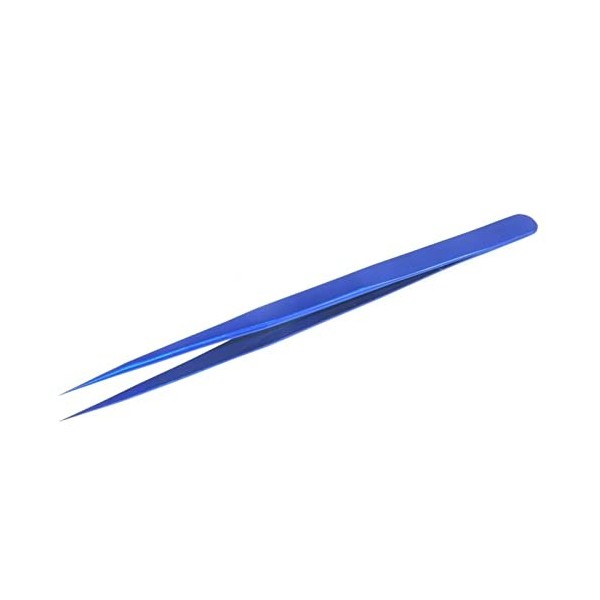 VANGLI Tweezers Ultra thin tweezers flying wire blue stainless steel sharp hardening industrial tweezers hand tools for mobil