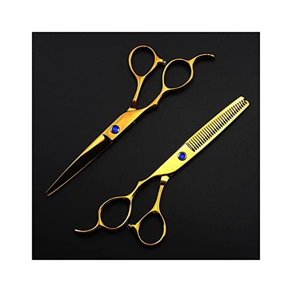 Ciseaux de coupe de cheveux professionnels pour gaucher 5 couleurs, ensemble de ciseaux de coupe de cheveux de 6 pouces, cise