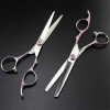 Ensemble de coiffure Professional Japan 440c 6 pouces rose prune poignée cheveuxciseaux de coupe de cheveux salon de coupe ma