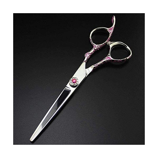 Ensemble de coiffure Professional Japan 440c 6 pouces rose prune poignée cheveuxciseaux de coupe de cheveux salon de coupe ma