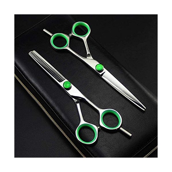 Set de coiffure Professional Japan 440c Green gem haircoiffure ciseaux maquillage ciseaux salon amincissement cisailles coupe