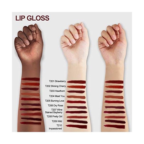 Pretfy 10 Couleurs Set Rouge à Lèvres Liquide Mat, Longue Tenue Waterproof Liquid Lipstick Matte pour Maquillage Quotidien et