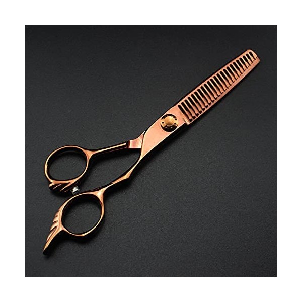 Coupe de cheveuxciseaux de coupe de cheveux Kit Professional Japan 440c 6 en bronze Ciseaux de coupe de cheveux Amincissement