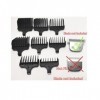 YANHAO 1X Lame en T de Rasoir + 8X Peigne Guide de Tondeuse à Cheveux 1- 8,1/8quot.-1quot., Remplacement de 3-25mm for Wahl 