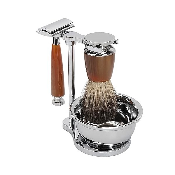 Outil de Coupe de Barbe pour Hommes, Brosse à Barbe en Savon, Ensemble de Toilettage pour Hommes, Facile à Entretenir pour Ho