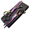 Sharonds violet 5,5/6 / 7 pouces exquis 440c professionnel coiffeur salon de coiffure ciseaux spéciaux 6 pouces - 3PC 