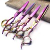 Sharonds violet 5,5/6 / 7 pouces exquis 440c professionnel coiffeur salon de coiffure ciseaux spéciaux 6 pouces - 3PC 