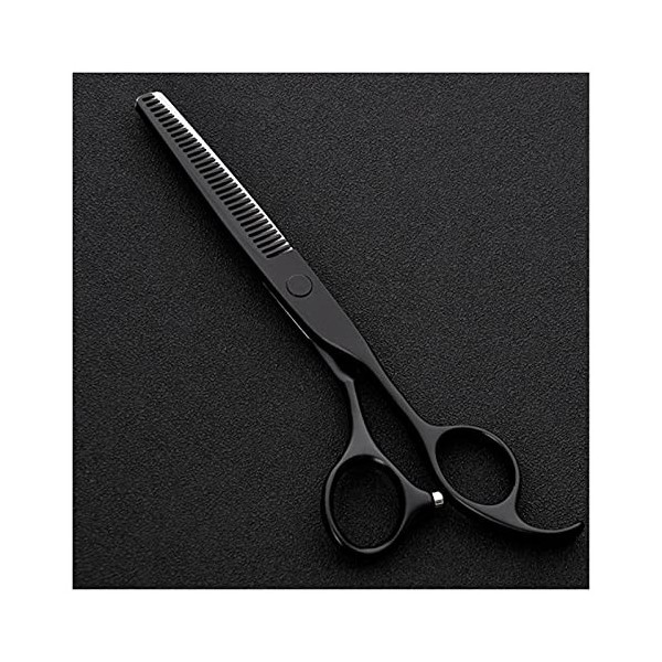 OUYOXI 6 pouces Black Barber Scissors, Hairthinning, Barber Scissors, Coiffeur’s Scissors Couleur : Set Amincissement 