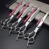 Lot de 4 ciseaux à cheveux professionnels de 15,2 cm en acier inoxydable 440 C