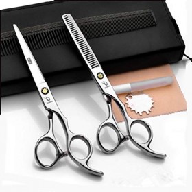 Ciseaux de toilettage pour animaux de compagnie, ciseaux de coupe de cheveux professionnels 6,0 pouces Argent Premium 440C Se