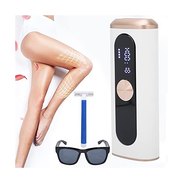 Épilation IPL pour Femmes, Appareil Dépilation IPL Portable Indolore Machine Dépilation Professionnelle Blanc 110-240V EU 