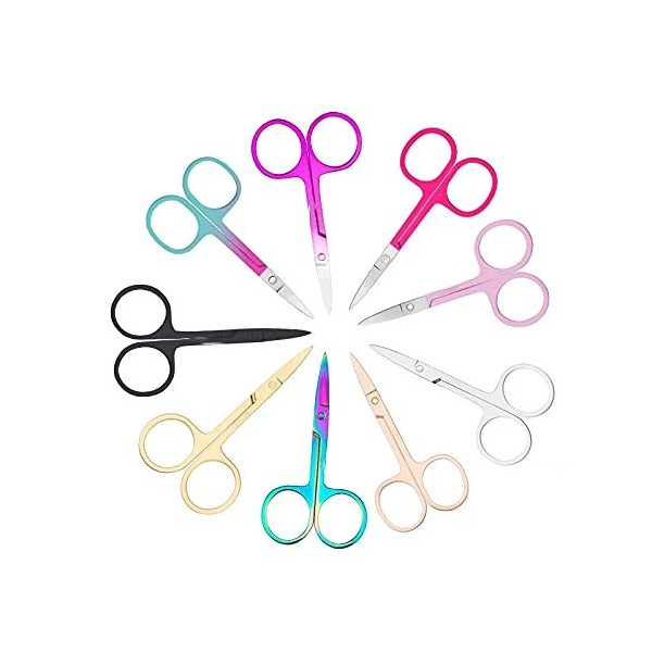 MAJHER Ciseaux de bureau, ciseaux artisanaux, 1PC en acier inoxydable petits outils à ongles sourcils nez cheveux ciseaux cou