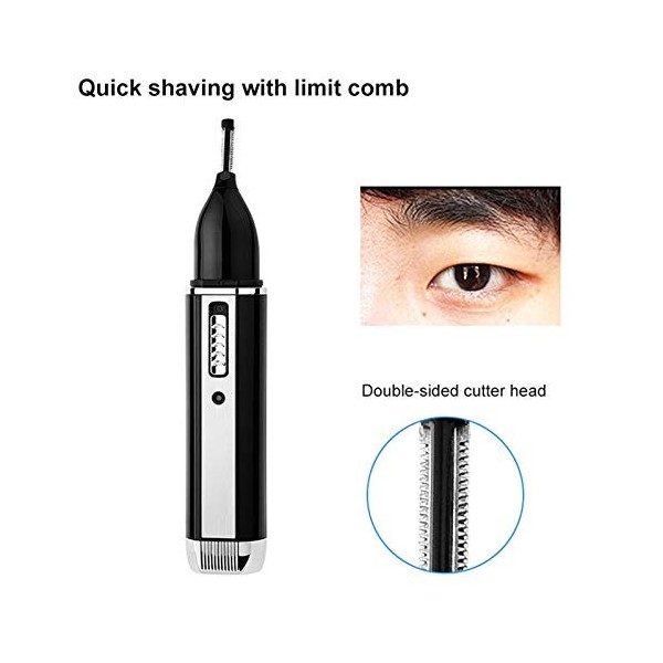 YWSZJ 4 en 1 Rechargeable Hommes électrique Nez Oreille Tondeuse Indolore Femmes Parage brûlures côté Sourcils Barbe Tondeuse